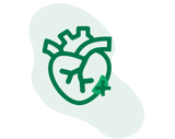 Heart health support graphic icon